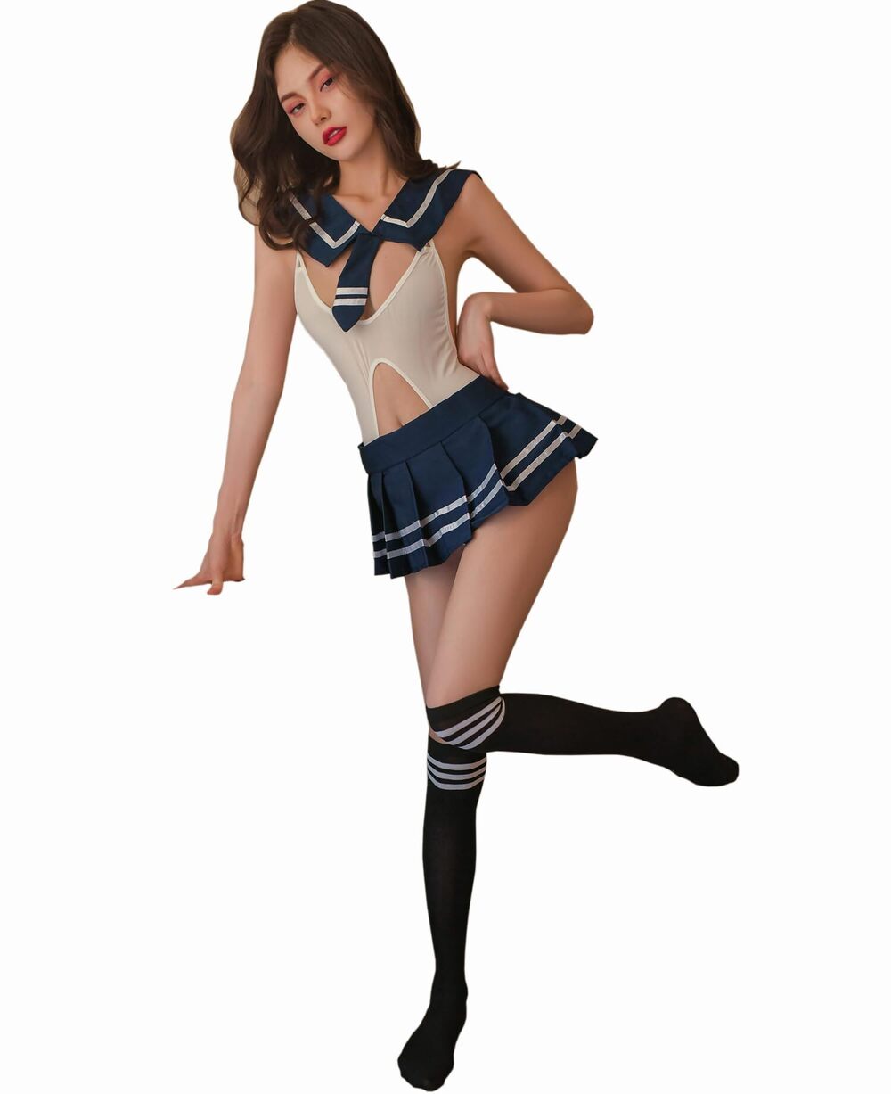 6508 Japanese Sexy Cosplay Anime Schoolgirl Classic Sailor JK Harajuku Crop